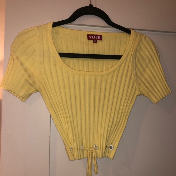 STAUD Tops - Staud Yellow Cropped Top